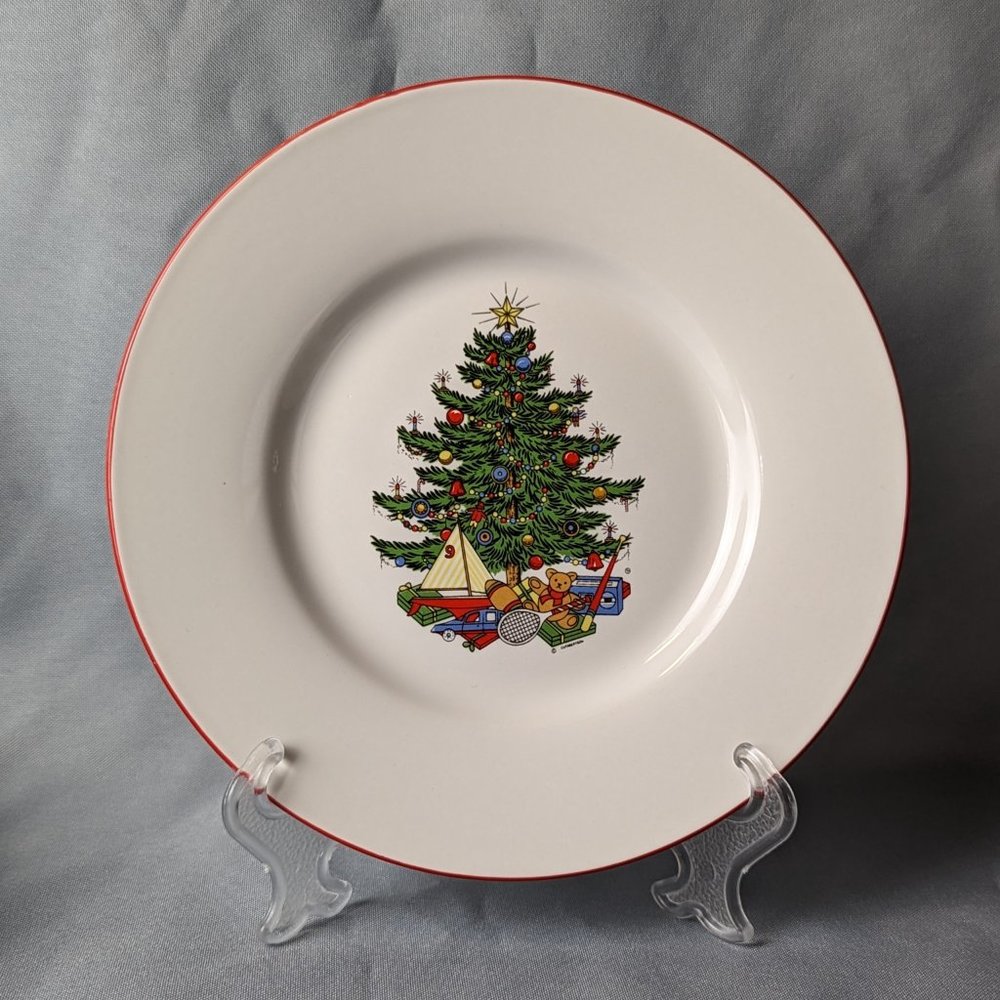 Cuthbertson American Christmas Tree Six Plates Bread Butter And Salad Mixed Lot - Picture 6 of 10